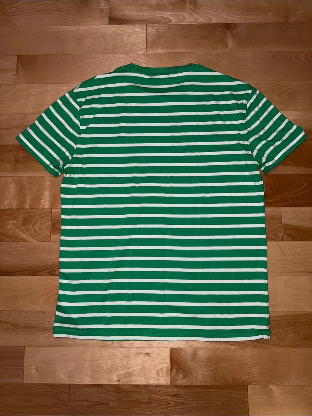 Polo by Ralph Lauren Green & White Striped Short Sleeve Tee NWOT M